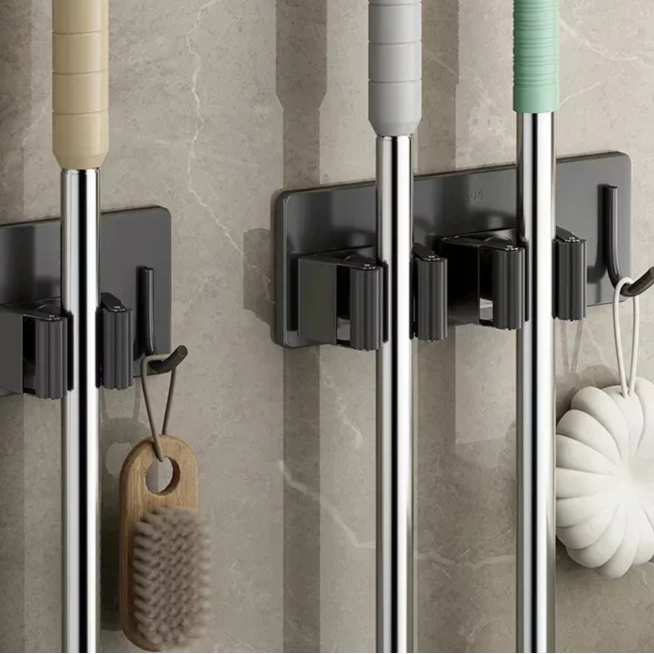 Wall Mounted Mop Organizer Clips