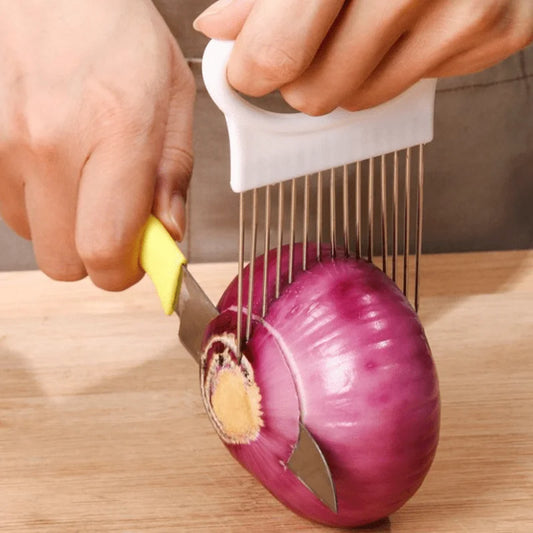 1/4Pc Stainless Steel Onion Needle Onion Fork Vegetables Fruit Slicer