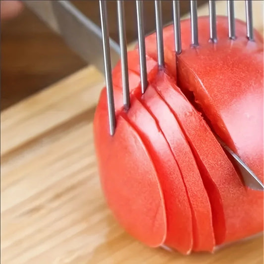1/4Pc Stainless Steel Onion Needle Onion Fork Vegetables Fruit Slicer