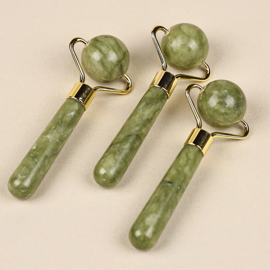 Natural Jade Face Roller Gua Sha Scraper Set Masssager