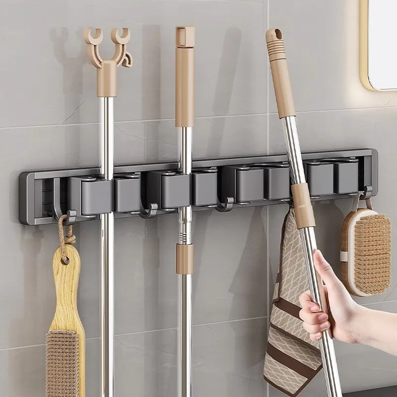 Mop and Broom Organizer Mop Holder Rack